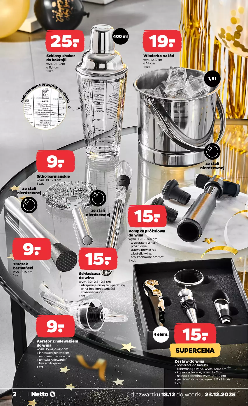 Gazetka promocyjna Netto - Od Czwartku Przemysłowa - ważna 18.12 do 23.12.2025 - strona 2 - produkty: Cień, Otwieracz, Pompka, Sitko, Tłuczek, Zlew