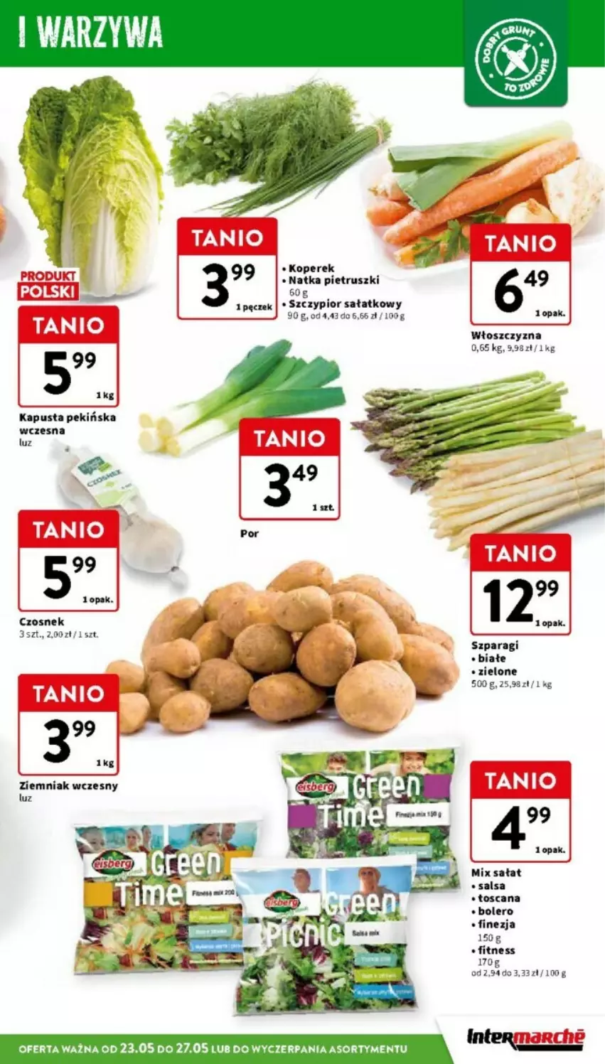 Gazetka promocyjna Intermarche - ważna 22.05 do 27.05.2024 - strona 11 - produkty: Czosnek, Natka pietruszki, Sałat, Salsa, Warzywa