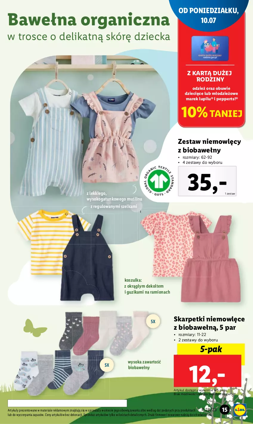 Gazetka promocyjna Lidl - GAZETKA - ważna 10.07 do 15.07.2023 - strona 15 - produkty: Dzieci, Kosz, Koszulka, Sok