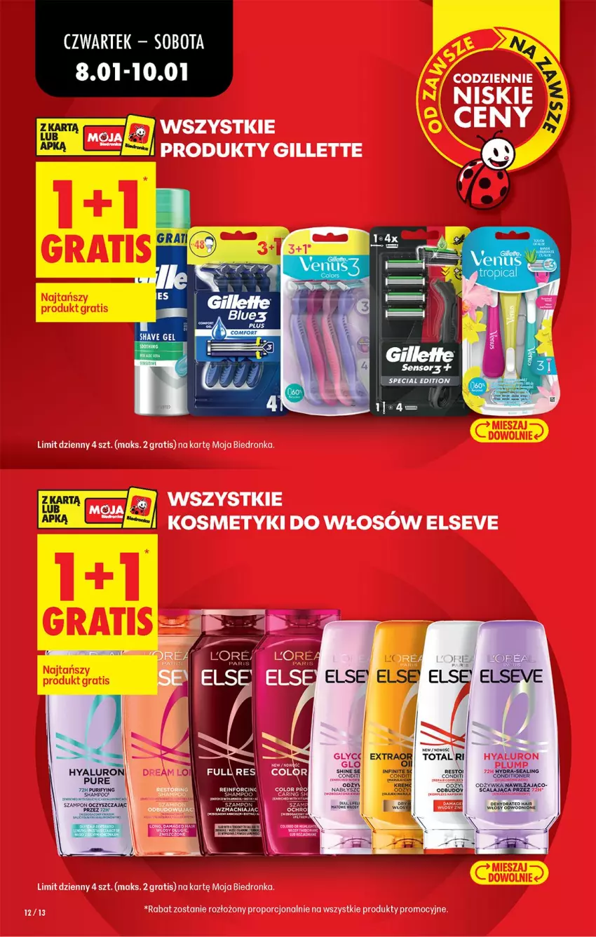 Gazetka promocyjna Biedronka - Gazetka - ważna 08.01 do 15.01.2026 - strona 14 - produkty: Elseve, Gillette, Gra, LG, Por