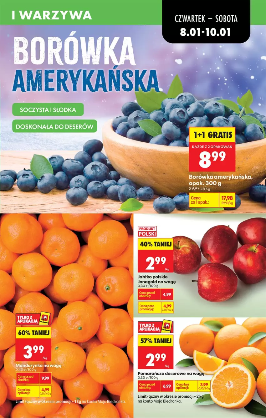 Gazetka promocyjna Biedronka - Gazetka - ważna 08.01 do 15.01.2026 - strona 21 - produkty: Deser, Jonagold, Pomarańcze, Ser, Warzywa