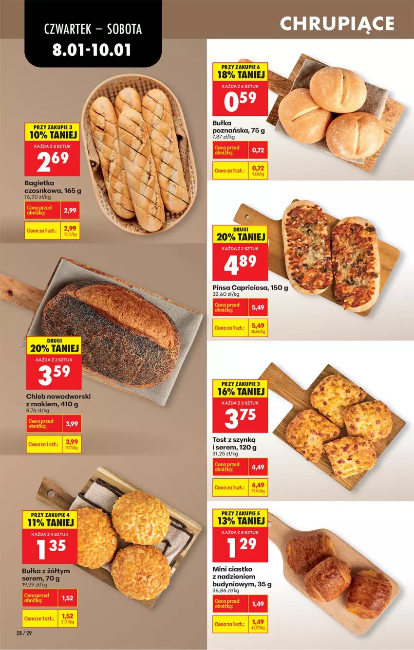 Gazetka promocyjna Biedronka - Gazetka - ważna 08.01 do 15.01.2026 - strona 34 - produkty: Bagietka, Bagietka czosnkowa, Bułka, Chleb, Ser