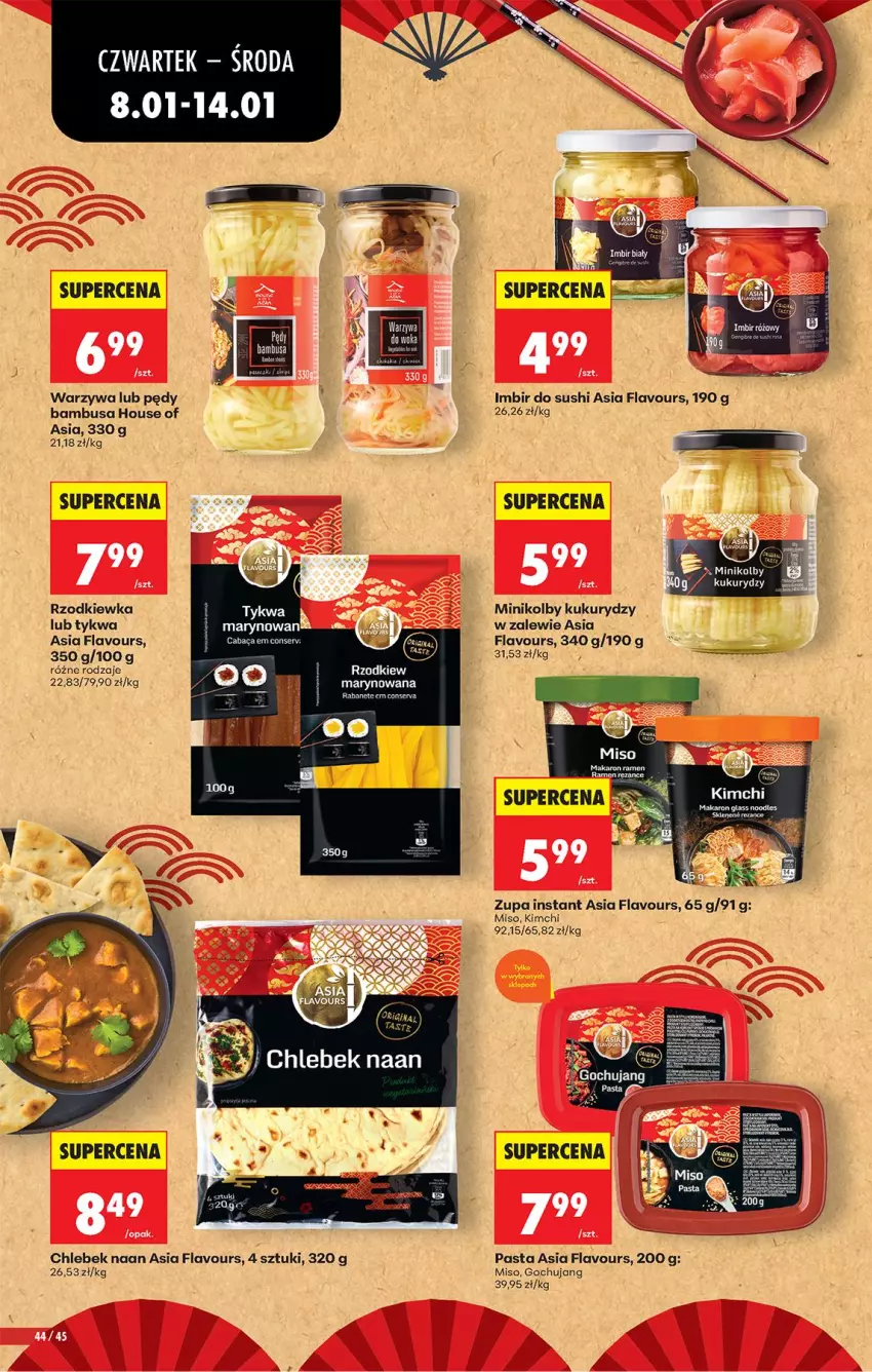 Gazetka promocyjna Biedronka - Gazetka - ważna 08.01 do 15.01.2026 - strona 52 - produkty: Chleb, House of Asia, Imbir, Makaron, Pędy bambusa, Rzodkiewka, Sushi, Warzywa, Zupa