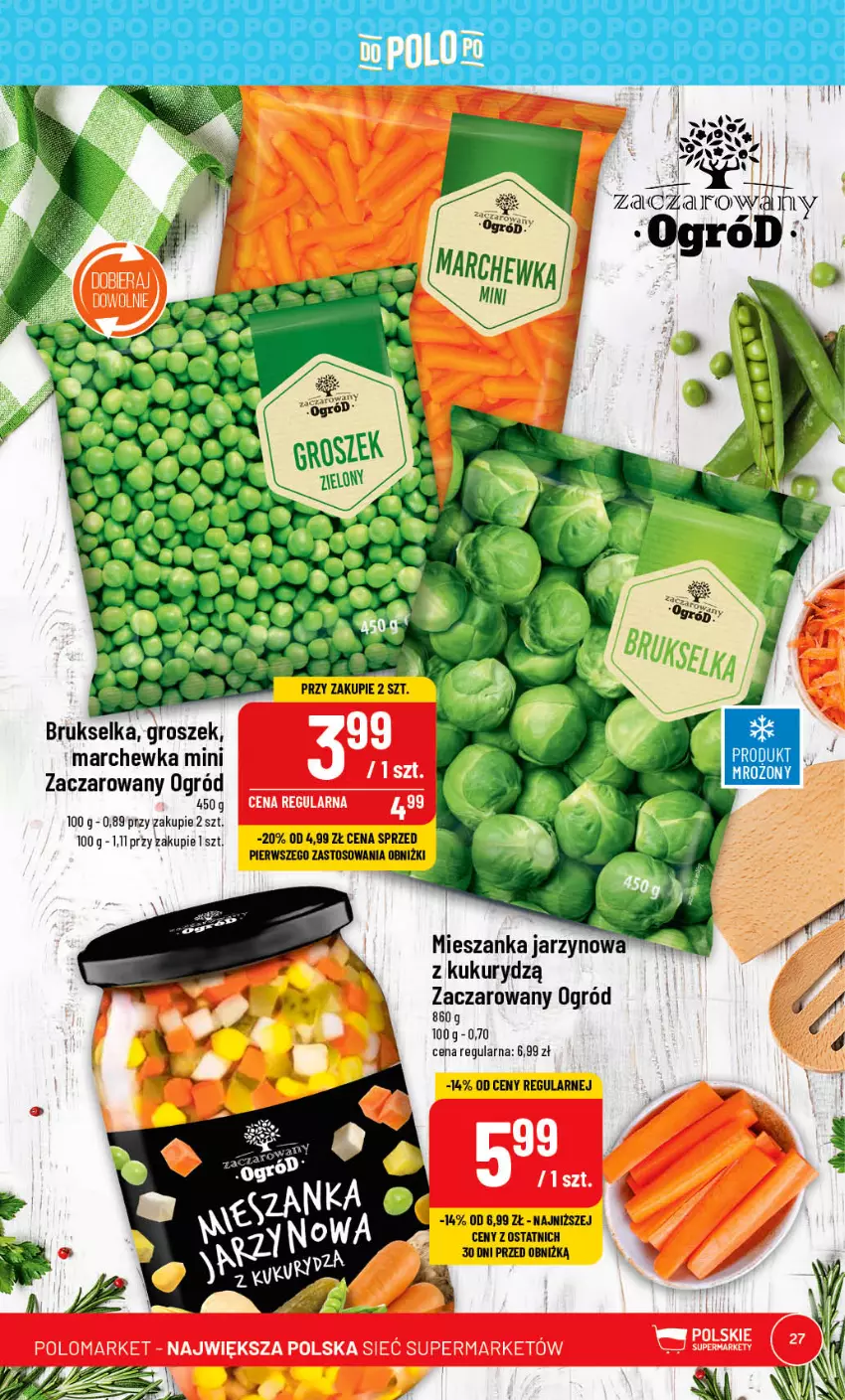 Gazetka promocyjna PoloMarket - Gazetka pomocyjna - ważna 21.06 do 27.06.2023 - strona 27 - produkty: Brukselka, Groszek, Marchewka, Ogród