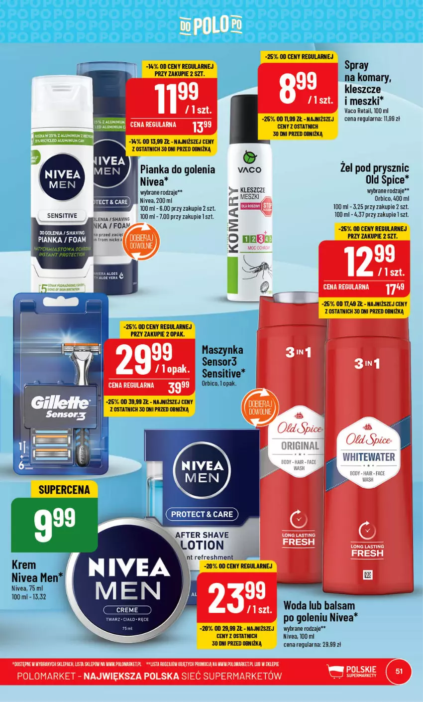 Gazetka promocyjna PoloMarket - Gazetka pomocyjna - ważna 21.06 do 27.06.2023 - strona 51 - produkty: Aloe vera, BIC, LG, Maszynka, Nivea, Nivea Men, Old Spice, Pianka do golenia, Szynka, Woda