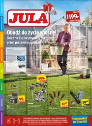 Gazetka promocyjna Jula - Gazetka - Gazetka - ważna od 07.04 do 07.04.2021 - strona 1 - produkty: Zestaw wkrętaków, Sok, Por, Gra, Pilarka ukosowa, Stół, Tera, Otwieracz, Szynka, Regał, Wkręt, Maszynka, Waga, Drzwi, Regał metalowy, Akumulator