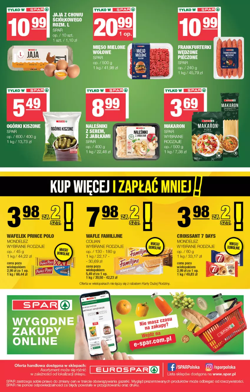Gazetka promocyjna Spar - EuroSpar - ważna 01.07 do 12.07.2026 - strona 16 - produkty: Frankfurterki, Jaja, Makaron, Mięso, Mięso mielone, Piec, Ser, Spaghetti