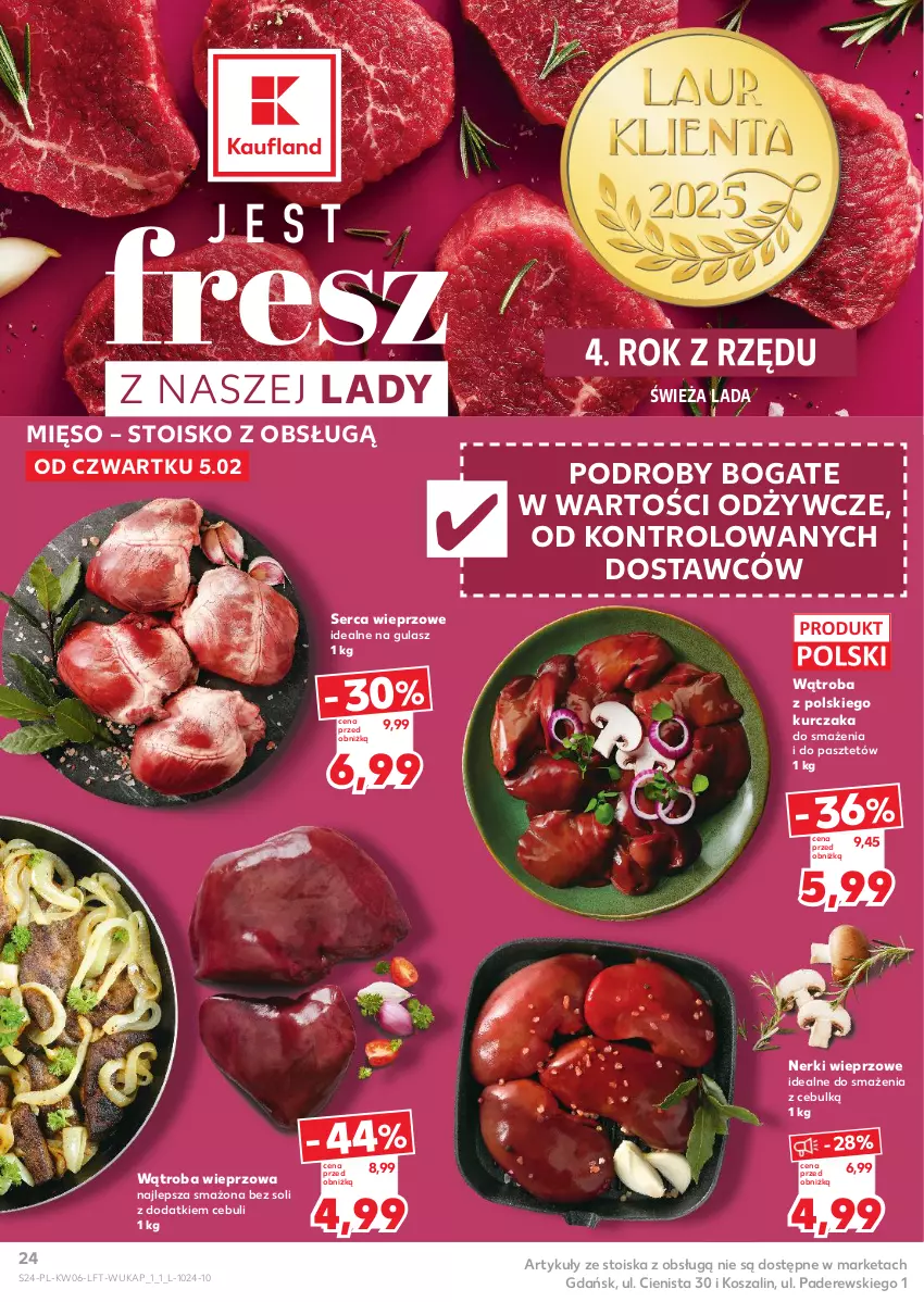 Gazetka promocyjna Kaufland - Gazetka tygodnia - ważna 05.02 do 10.02.2026 - strona 24 - produkty: Kosz, Kurczak, Mięso, Pasztet, Ser, Szal