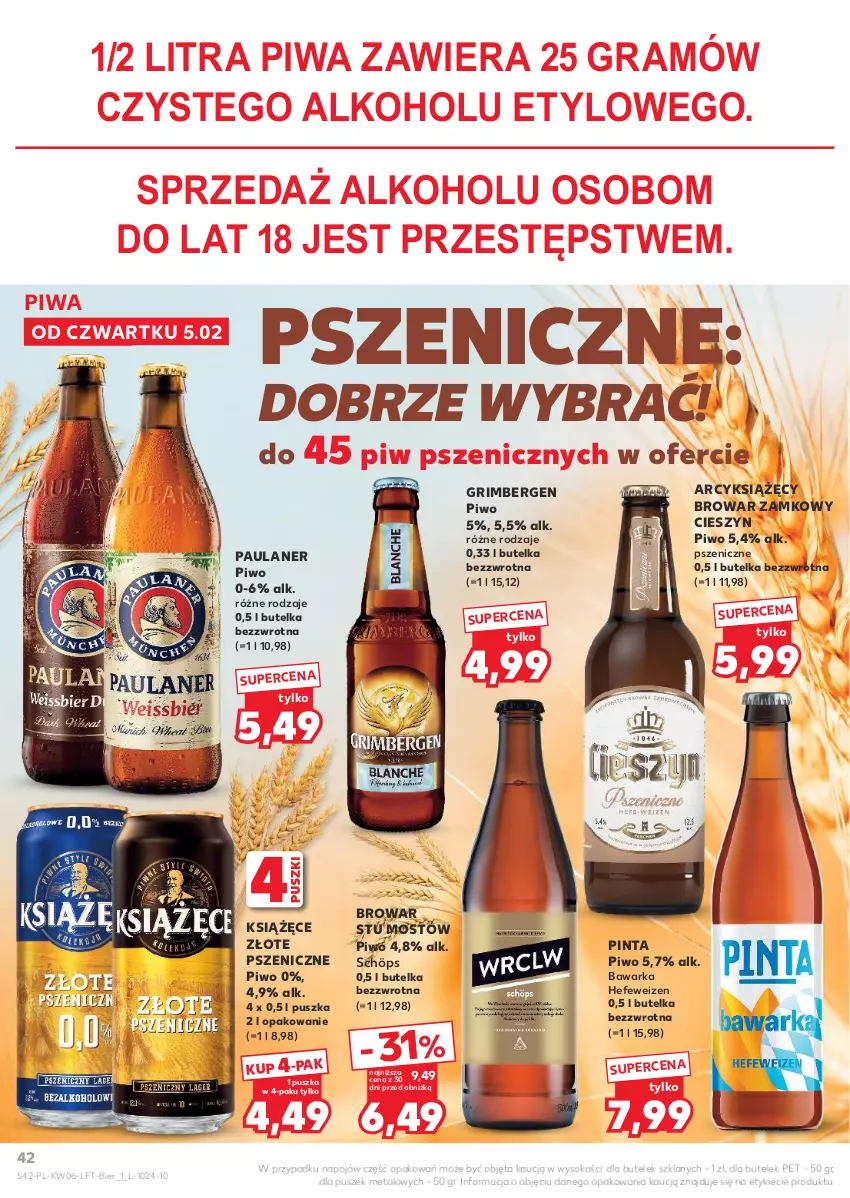 Gazetka promocyjna Kaufland - Gazetka tygodnia - ważna 05.02 do 10.02.2026 - strona 42 - produkty: Gra, Książęce, Piwa, Piwo, Sok, Warka