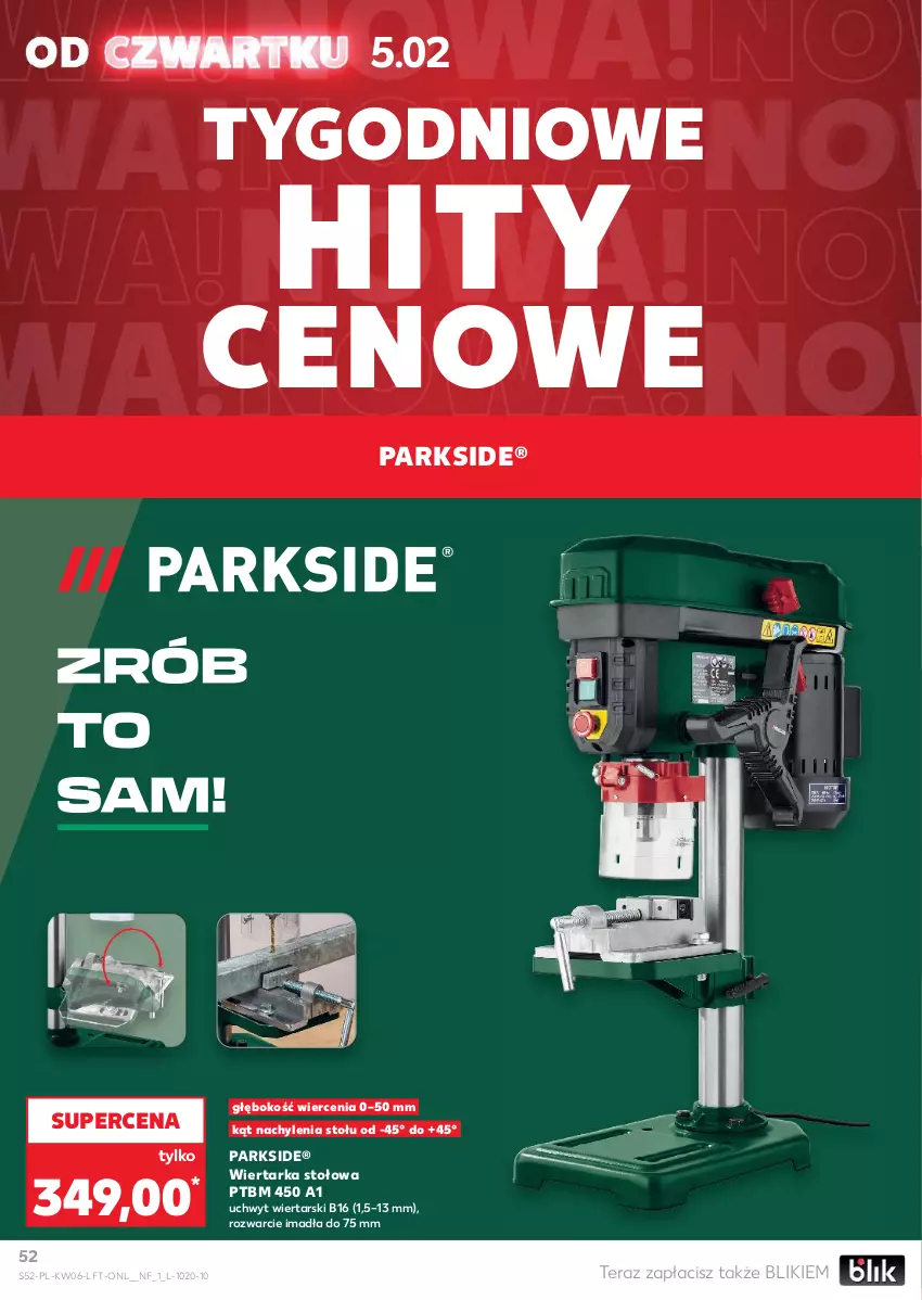 Gazetka promocyjna Kaufland - Gazetka tygodnia - ważna 05.02 do 10.02.2026 - strona 52 - produkty: Parkside, Tarka, Tera, Wiertarka
