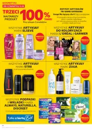 Gazetka promocyjna Kaufland - Gazetka tygodnia - Gazetka - ważna od 10.02 do 10.02.2026 - strona 44 - produkty: Elseve, Naturell, Por, Perfum, Str8, Discreet, L’Oréal, Always, Ziaja, Podpaski, Garnier, Wkładki, Waga, Naturella