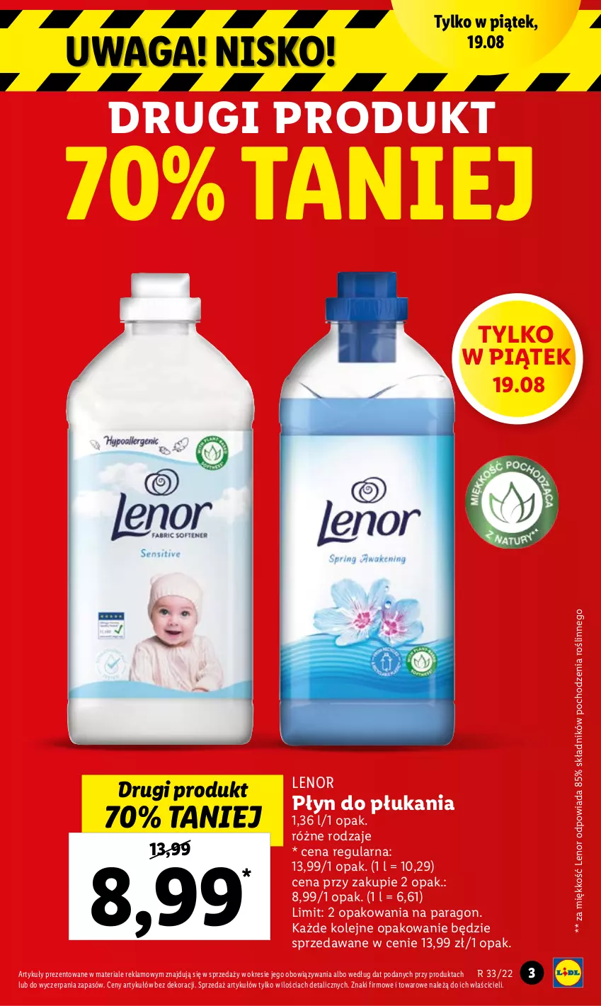 Gazetka promocyjna Lidl - GAZETKA - ważna 18.08 do 20.08.2022 - strona 3 - produkty: Lenor, Olej, Płyn do płukania, Waga