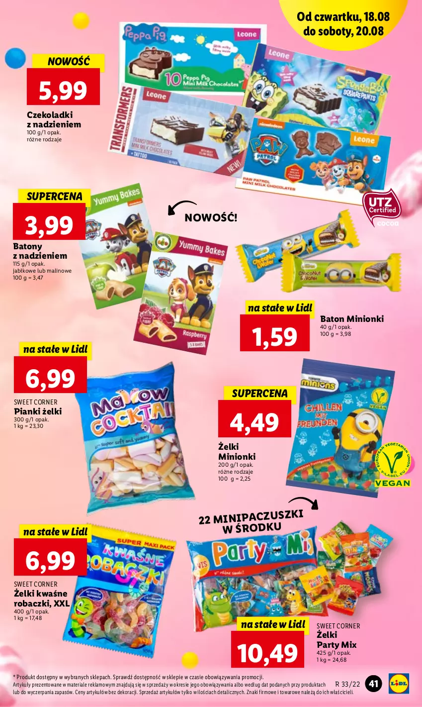 Gazetka promocyjna Lidl - GAZETKA - ważna 18.08 do 20.08.2022 - strona 41 - produkty: Baton