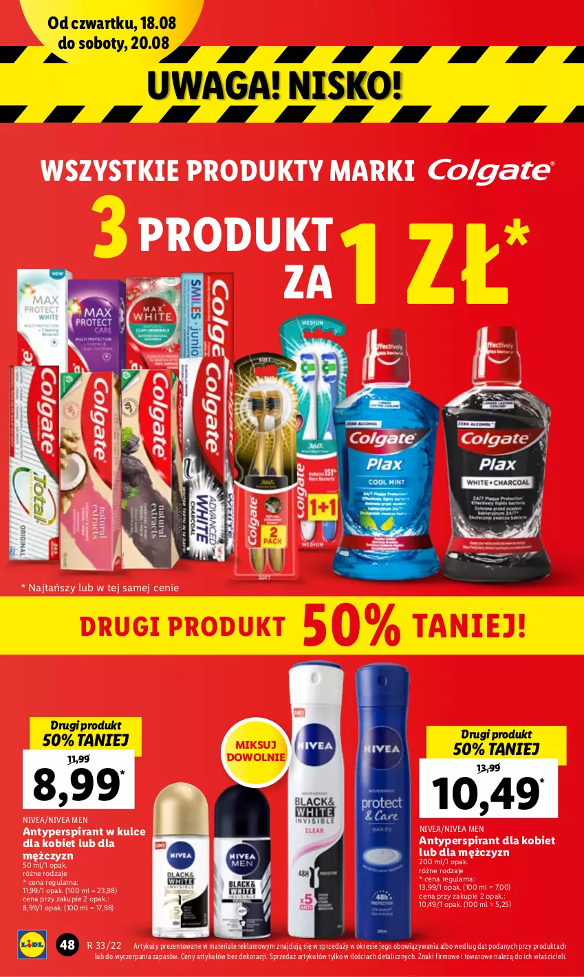 Gazetka promocyjna Lidl - GAZETKA - ważna 18.08 do 20.08.2022 - strona 48 - produkty: Antyperspirant, Nivea, Nivea Men, Waga