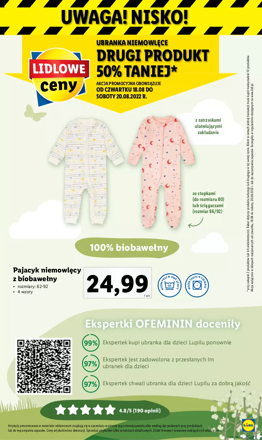 Gazetka promocyjna Lidl - GAZETKA - ważna 18.08 do 20.08.2022 - strona 58 - produkty: Dzieci, Pajac, Rama, Top, Tran, Waga