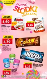 Gazetka promocyjna Lidl - GAZETKA - Gazetka - ważna od 20.08 do 20.08.2022 - strona 40 - produkty: Ciastka, Pur, Kinder Bueno, Lion, Tonik, Mentos, Baton, Guma do żucia, Kakao, Kinder