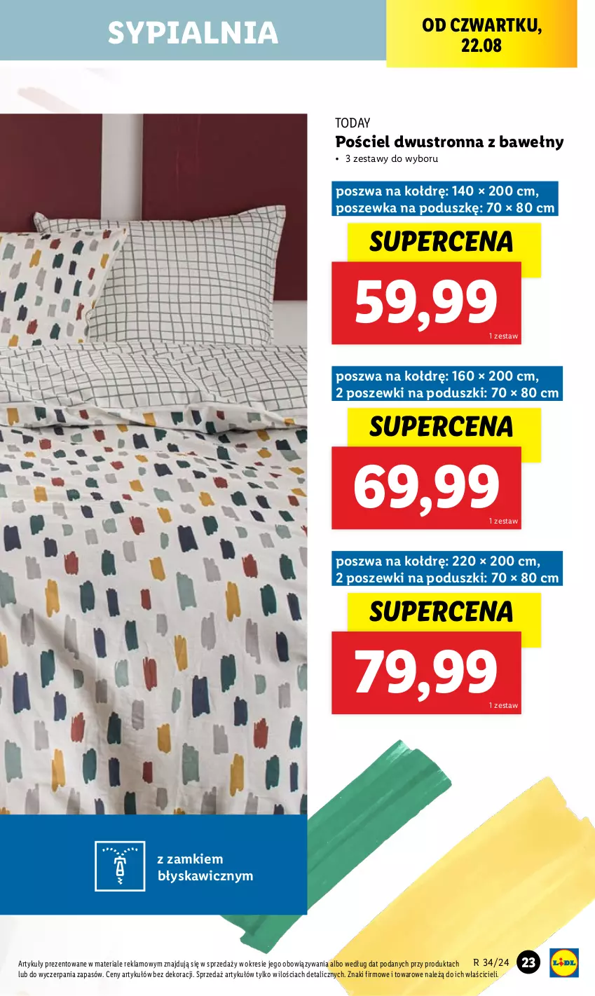 Gazetka promocyjna Lidl - GAZETKA - ważna 19.08 do 25.08.2024 - strona 25 - produkty: Pościel, Pościel dwustronna, Poszewka, Sypialnia