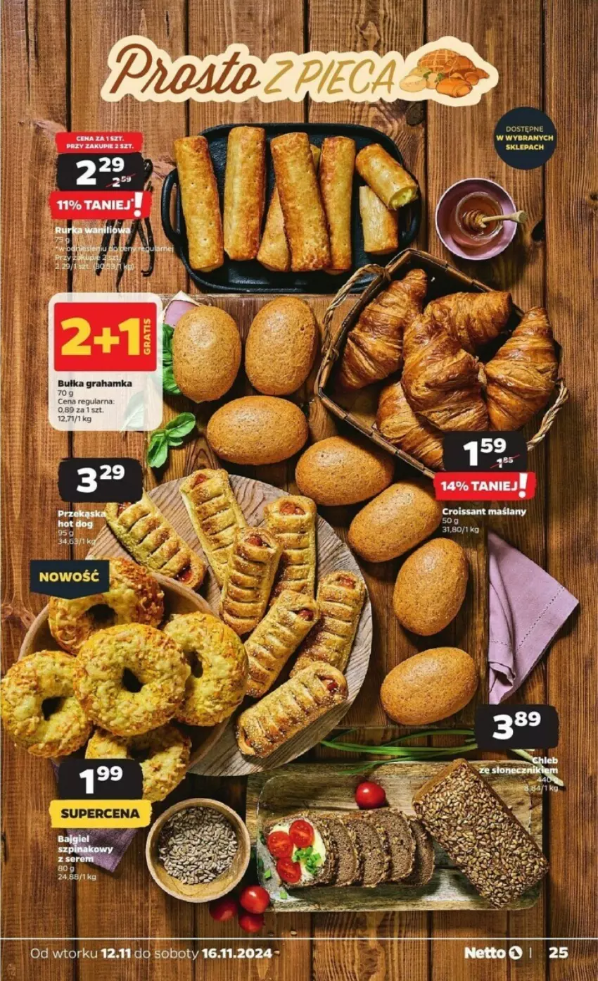 Gazetka promocyjna Netto - ważna 12.11 do 16.11.2024 - strona 18 - produkty: Bułka, Bułka grahamka, Gra