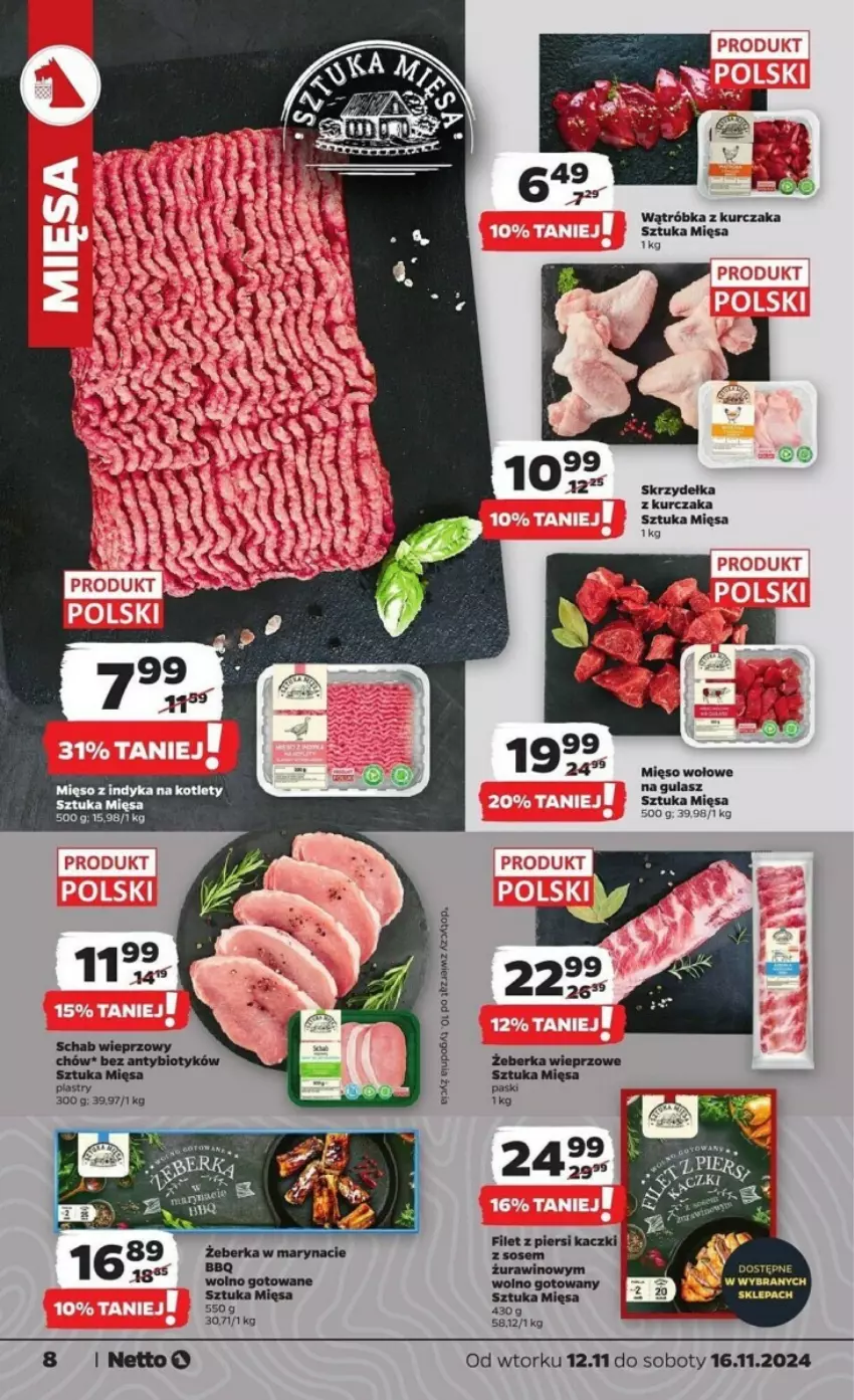 Gazetka promocyjna Netto - ważna 12.11 do 16.11.2024 - strona 26 - produkty: Kotlet, Kurczak, Mięso, Mięso wołowe, Mięso z indyka, Schab wieprzowy, Sos