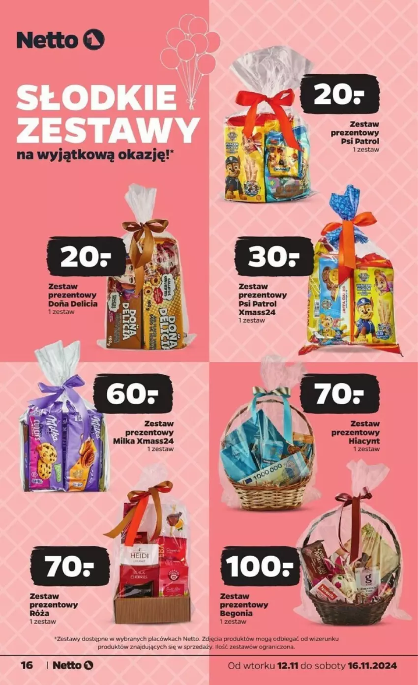 Gazetka promocyjna Netto - ważna 12.11 do 16.11.2024 - strona 8 - produkty: Gra, Milka, Psi Patrol, Róża, Zestaw prezentowy