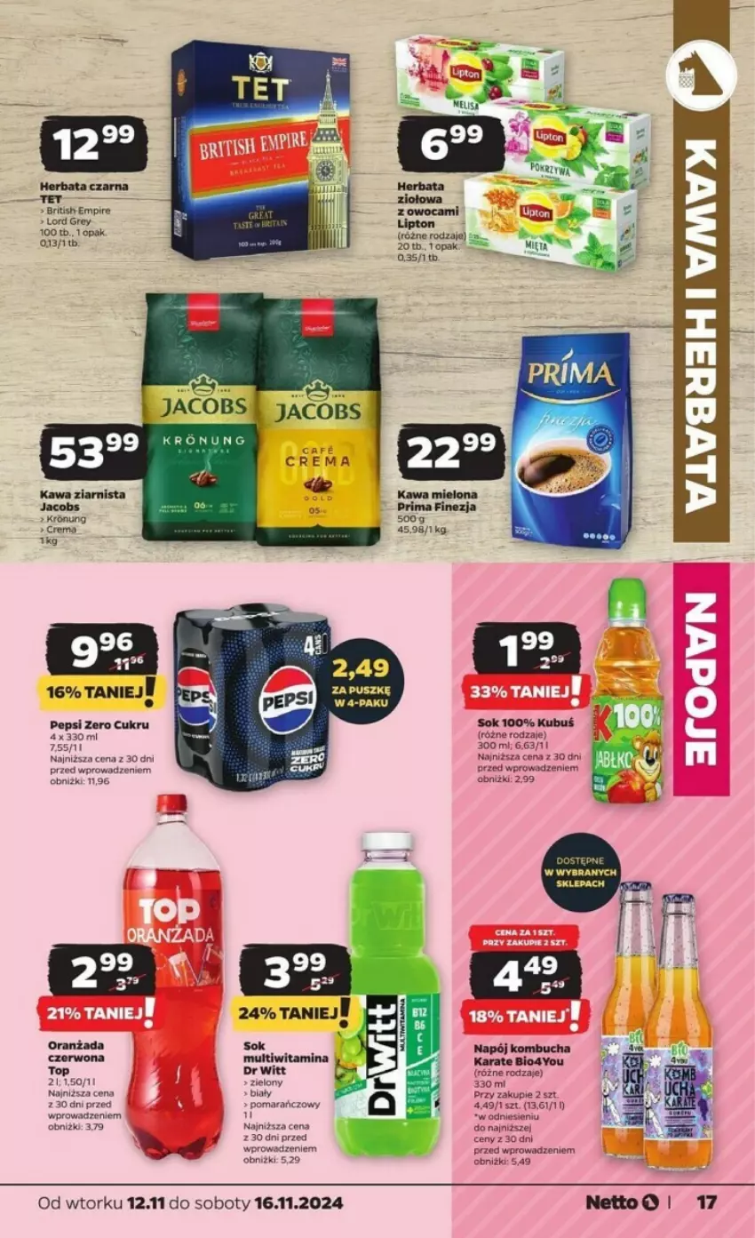 Gazetka promocyjna Netto - ważna 12.11 do 16.11.2024 - strona 9 - produkty: Brit, Lipton, Napój, Oranżada, Top