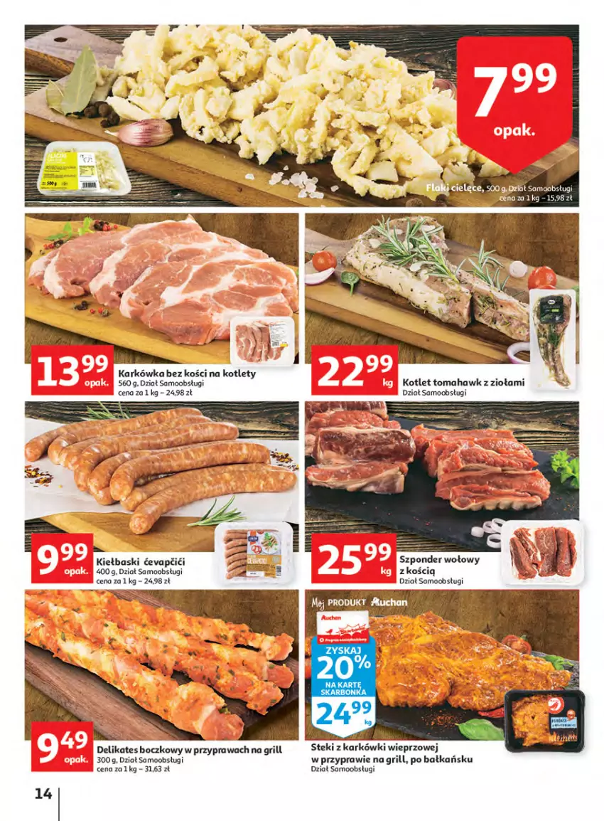 Gazetka promocyjna Auchan - Megapromocje są w cenie Hipermarkety - ważna 12.05 do 18.05.2022 - strona 14 - produkty: Grill, Kotlet, Stek, Szponder wołowy