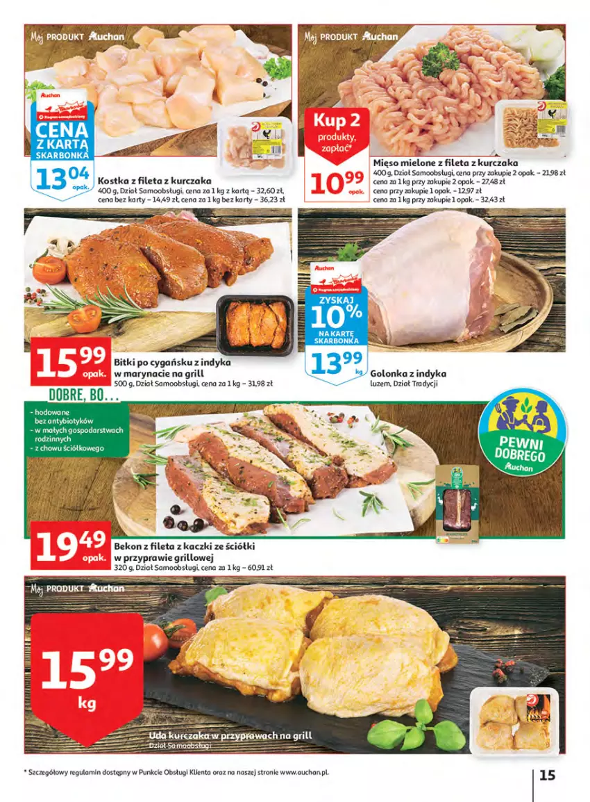 Gazetka promocyjna Auchan - Megapromocje są w cenie Hipermarkety - ważna 12.05 do 18.05.2022 - strona 15 - produkty: Beko, Golonka z indyka, Grill, Kurczak, Mięso, Mięso mielone