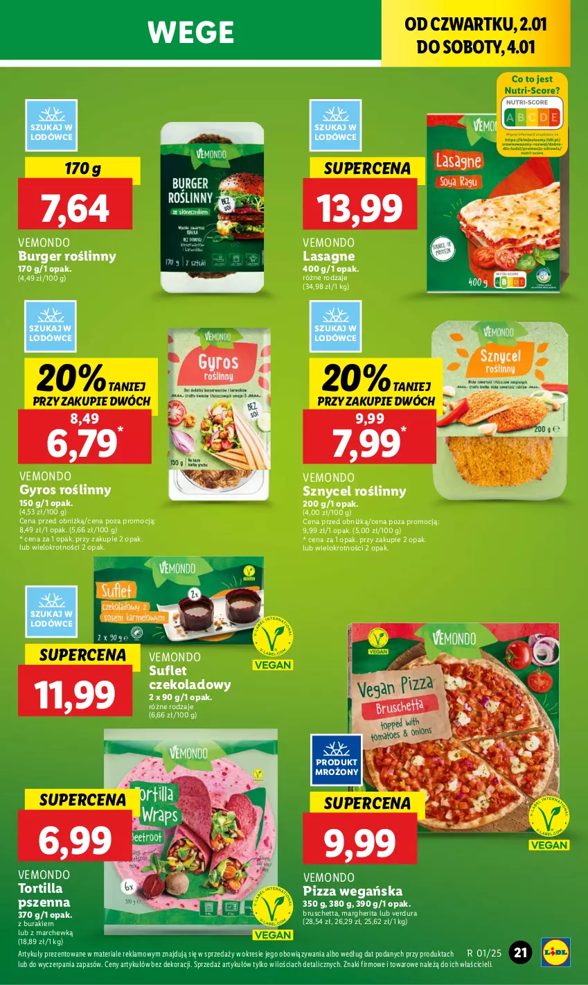 Gazetka promocyjna Lidl - GAZETKA - ważna 02.01 do 04.01.2025 - strona 25 - produkty: Buraki, Burger, Gyros, Lasagne, Pizza, Tortilla