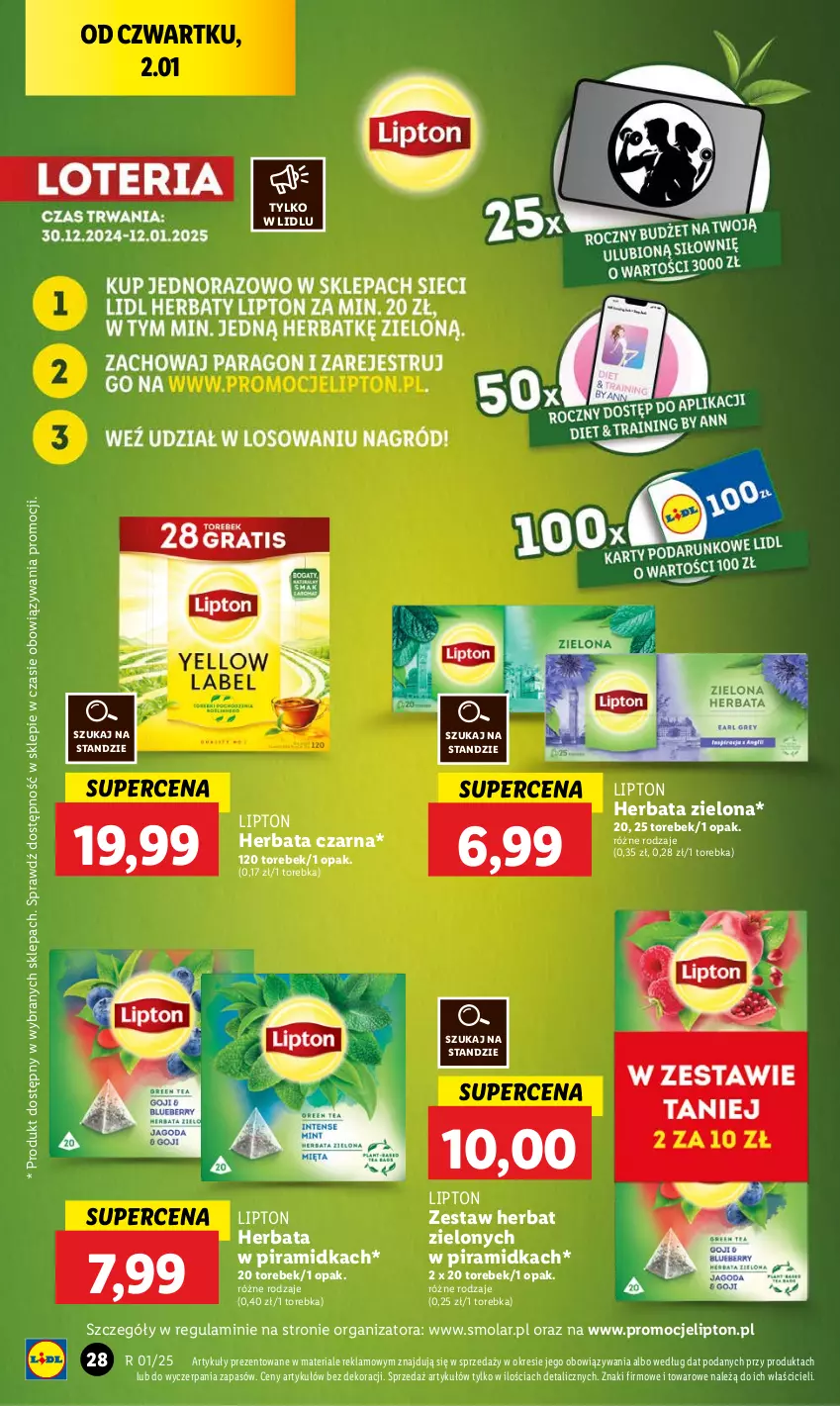 Gazetka promocyjna Lidl - GAZETKA - ważna 02.01 do 04.01.2025 - strona 34 - produkty: Herbata, Herbata czarna, Lipton, Mola, Torebka