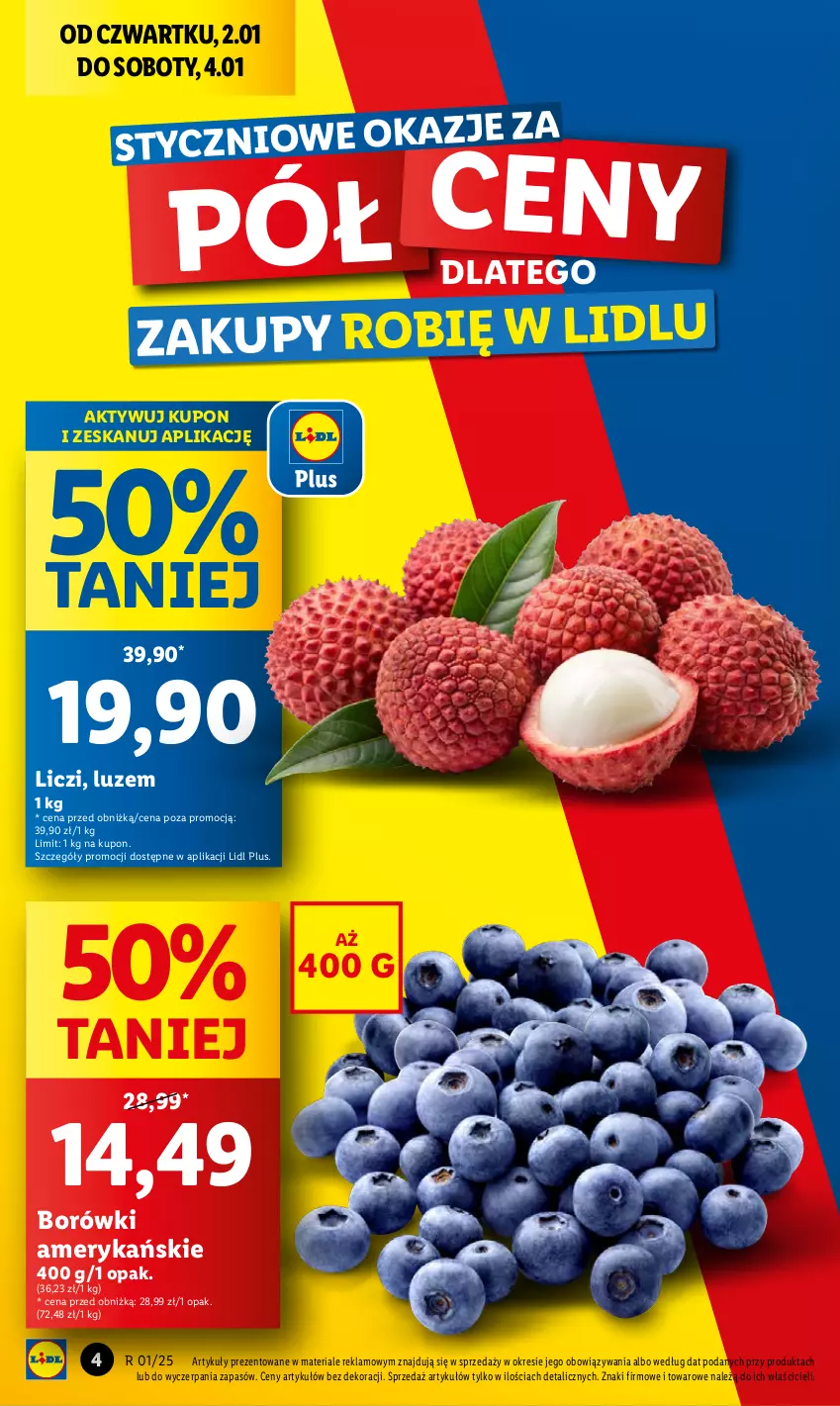 Gazetka promocyjna Lidl - GAZETKA - ważna 02.01 do 04.01.2025 - strona 4 - produkty: Liczi