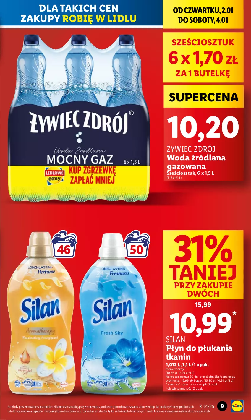 Gazetka promocyjna Lidl - GAZETKA - ważna 02.01 do 04.01.2025 - strona 9 - produkty: LANA, Płyn do płukania, Silan, Woda