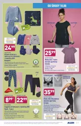 Gazetka promocyjna Aldi - Gazetka - ważna od 21.08 do 21.08.2021 - strona 29 - produkty: Por, Gin, Biustonosz, T-shirt, Wełna, Sport, Moda, Legginsy, Dzieci, Pocopiano, Piżama, LG