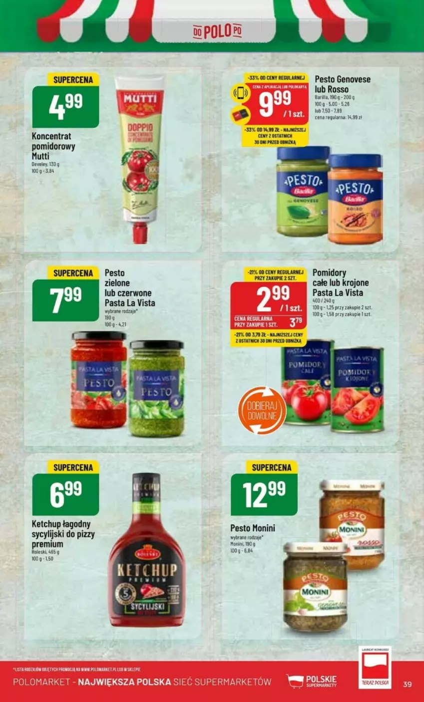 Gazetka promocyjna PoloMarket - ważna 10.07 do 16.07.2024 - strona 33 - produkty: Ketchup, Monini, Pesto, Pomidory