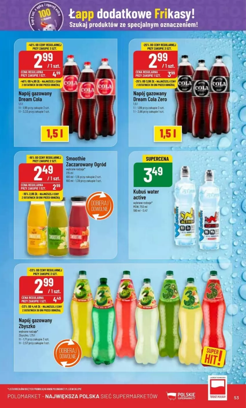 Gazetka promocyjna PoloMarket - ważna 10.07 do 16.07.2024 - strona 49 - produkty: Kubuś, Napój, Napój gazowany, Ogród, Ser, Smoothie