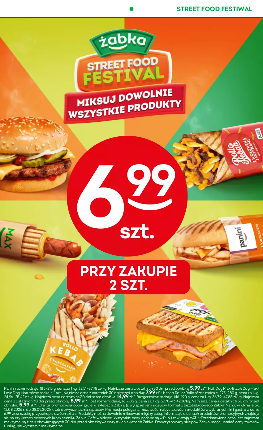 Gazetka promocyjna Żabka - gazetka-promocyjna-33-34-2026 - ważna 12.08 do 25.08.2026 - strona 5 - produkty: Burger, Hot dog, Kebab, Lack