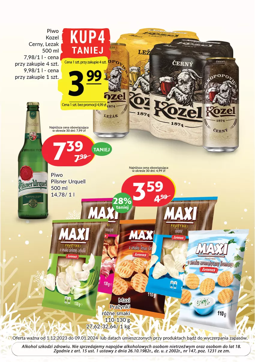 Gazetka promocyjna Prim Market - ważna 01.12.2023 do 09.01.2024 - strona 10 - produkty: Kozel, Piwo