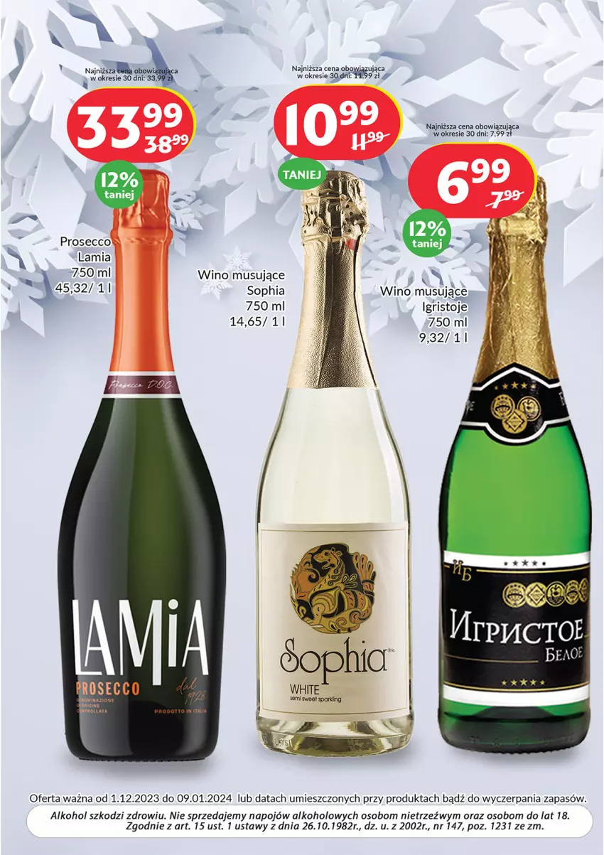 Gazetka promocyjna Prim Market - ważna 01.12.2023 do 09.01.2024 - strona 8 - produkty: Mus, Prosecco, Wino, Wino musujące