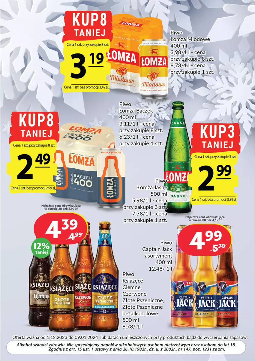 Gazetka promocyjna Prim Market - ważna 01.12.2023 do 09.01.2024 - strona 9 - produkty: Captain Jack, Książęce, Piwo