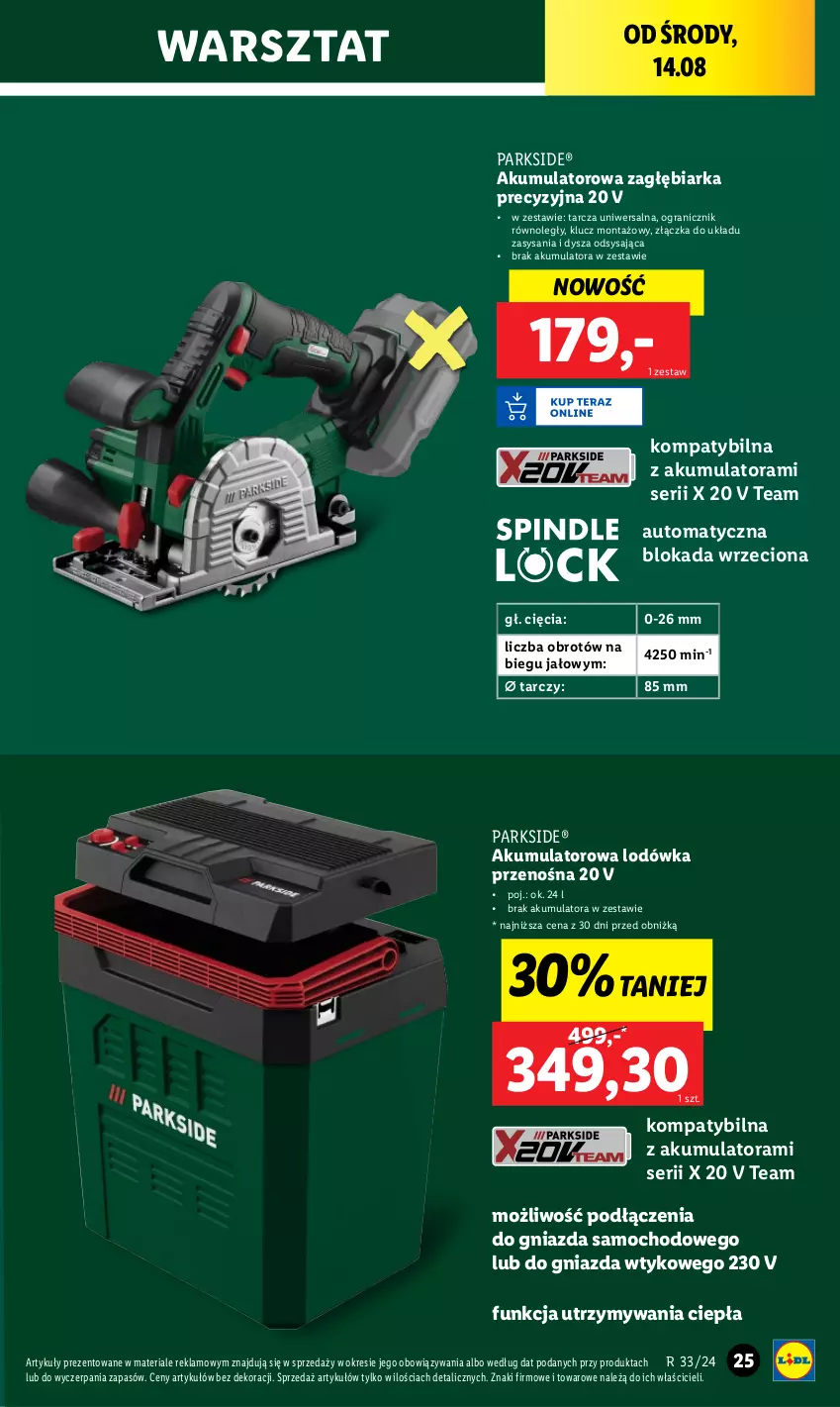 Gazetka promocyjna Lidl - GAZETKA - ważna 12.08 do 17.08.2024 - strona 27 - produkty: Akumulator, Gra, Lodówka, Parkside, Ser