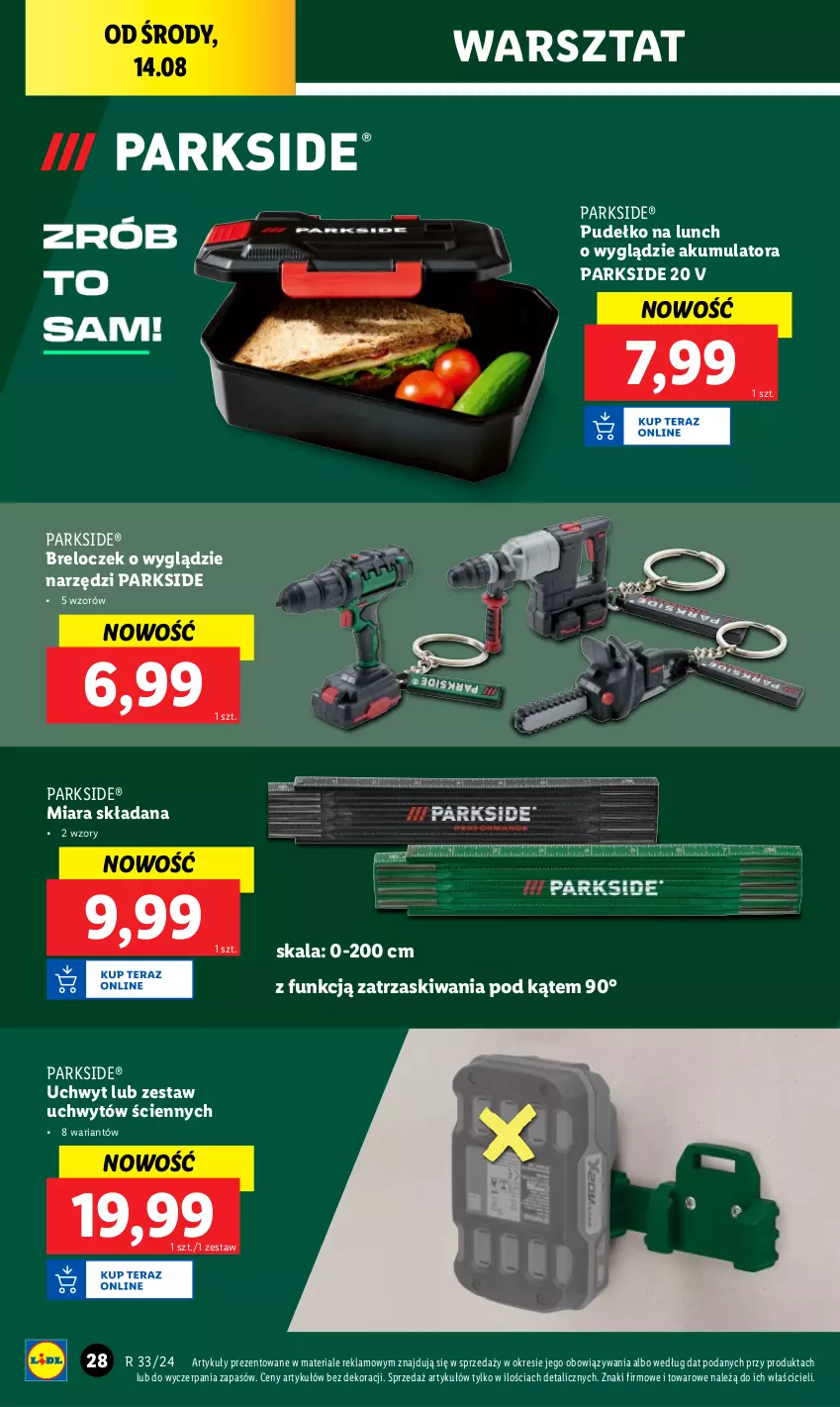 Gazetka promocyjna Lidl - GAZETKA - ważna 12.08 do 17.08.2024 - strona 30 - produkty: Akumulator, Breloczek, Parkside, Pudełko