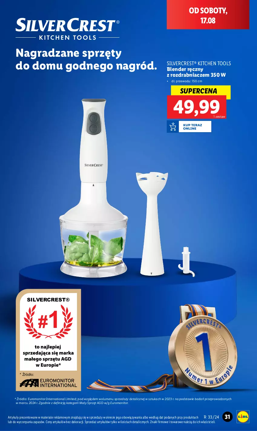 Gazetka promocyjna Lidl - GAZETKA - ważna 12.08 do 17.08.2024 - strona 33 - produkty: Blender, Blender ręczny, Gra, Monitor, Rozdrabniacz, Silvercrest