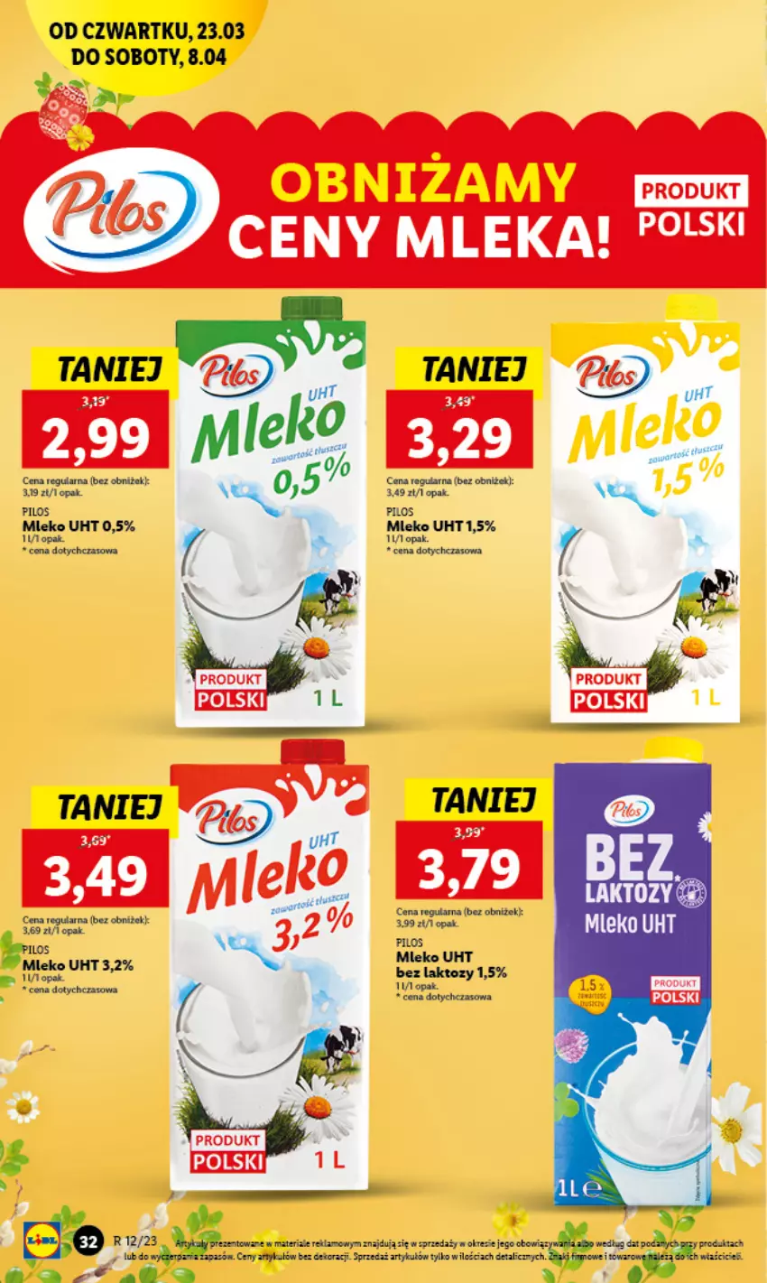 Gazetka promocyjna Lidl - GAZETKA - ważna 23.03 do 25.03.2023 - strona 36 - produkty: Mleko, Pilos