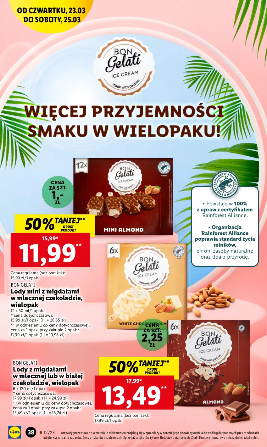 Gazetka promocyjna Lidl - GAZETKA - ważna 23.03 do 25.03.2023 - strona 44 - produkty: Lody, Rolnik