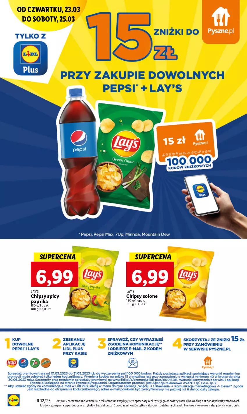 Gazetka promocyjna Lidl - GAZETKA - ważna 23.03 do 25.03.2023 - strona 48 - produkty: Chipsy, Lay’s