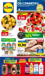 Gazetka promocyjna Lidl - GAZETKA - Gazetka - ważna od 25.03 do 25.03.2023 - strona 1 - produkty: Kurczak, Ser, Gra, Filet z piersi kurczaka, Truskawki, Cytryny, Płyn do płukania, Olej, Lenor