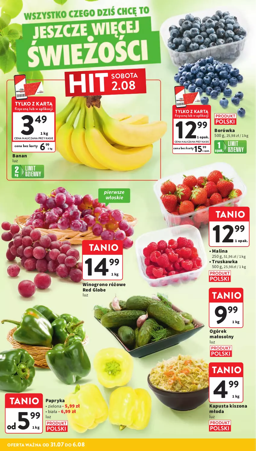 Gazetka promocyjna Intermarche - Gazetka promocyjna - ważna 31.07 do 06.08.2025 - strona 10 - produkty: Borówka, Ogórek, Papryka, Wino
