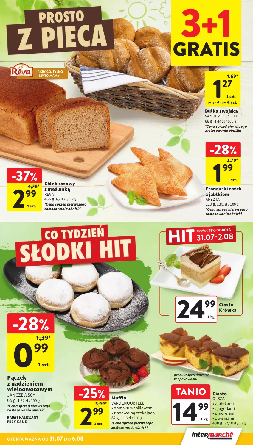 Gazetka promocyjna Intermarche - Gazetka promocyjna - ważna 31.07 do 06.08.2025 - strona 23 - produkty: Bułka, Chleb, Gra, Jabłka, Morela, Pączek