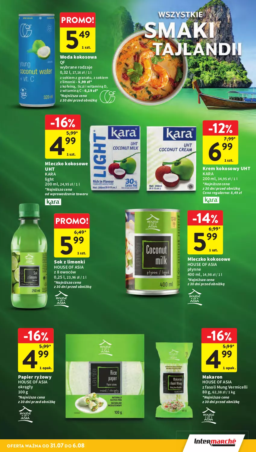 Gazetka promocyjna Intermarche - Gazetka promocyjna - ważna 31.07 do 06.08.2025 - strona 29 - produkty: Fa, Fasoli mung, Gra, Granat, House of Asia, Kokos, Liczi, Makaron, Mleczko, Papier, Papier ryżowy, Ryż, Sok, Woda