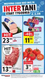 Gazetka promocyjna Intermarche - Gazetka promocyjna - Gazetka - ważna od 06.08 do 06.08.2025 - strona 45 - produkty: Mięso mielone, Mięso mielone z łopatki wieprzowej, Piórnik, Szynka, Danio, Minnie, Mięso, Pomidor malinowy