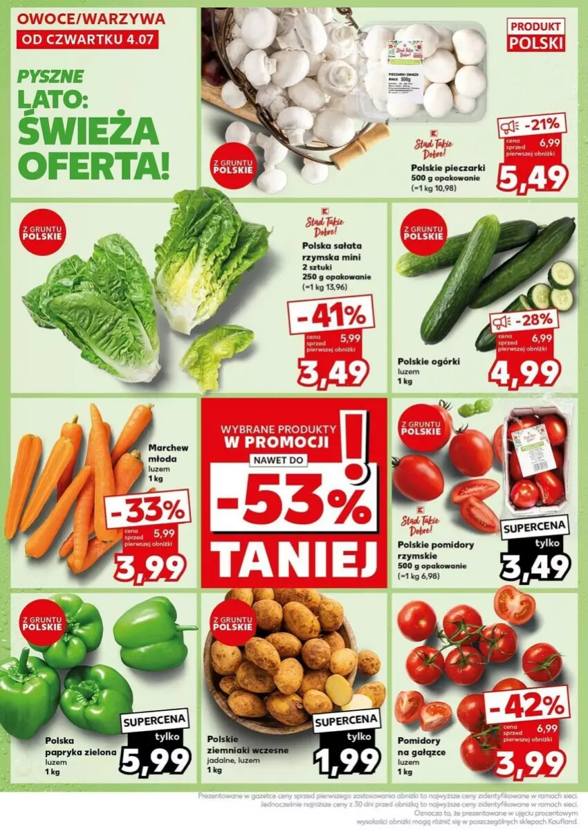 Gazetka promocyjna Kaufland - ważna 08.07 do 10.07.2024 - strona 2 - produkty: Fa, Mus, Papryka, Piec, Pomidory, Sałat